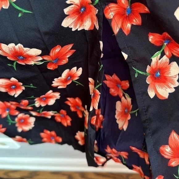 Influences Blue and Red Floral Dress Size 10 - Picture 6 of 14